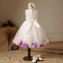 robes de pétale rose pourpre robes de fête d'anniversaire noël 2017 BABY GIRLS nouveaux styles vêtements de mariage fleur filles